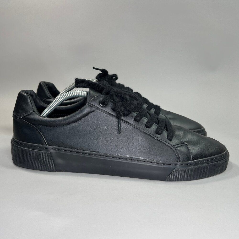 Asos Design‎ Shoes Men's Size 11W All Black Low Lace Up Casual Retro Sneakers